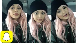 Kylie Jenner's pink hair on Snapchat | Kylie Snaps