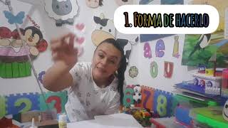 Manualidad de domino de colores con la teacher Gaby Arango