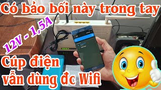 Cáp chuyển đổi điện áp 5v sang 12v dùng cho modem wifi 12v - 1,5A  - Cúp điện vẫn dùng được wifi