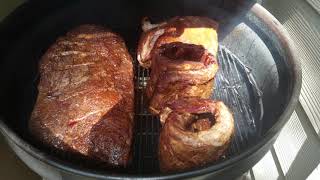 2 racks of ribs, brisket and a picnic