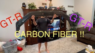 UNBOXING NEW GT-R CARBON FIBER FRONT LIP FOR THE GT-R #michigan #unboxing #gtr