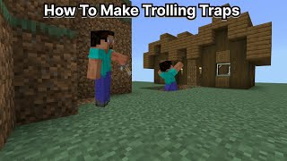 How To Make Easy Trolling Traps in Minecraft #minecraft