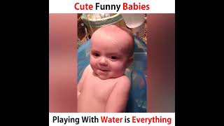 Time To Relax cute Funny babies Play with Water