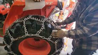 Kubota tractor chains installation tips