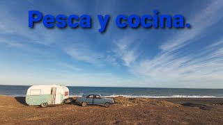 Pesca y cocina. pesca de costa.