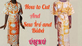 How to cut and sew iro and buba with side ruffles. Native girl dress