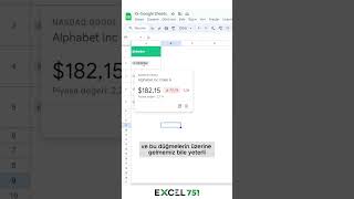 Sheets - Daha Önce Bilmediğiniz 3 Özellik | EXCEL 751  #excel751 #googlesheets