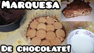 MARQUESA DE CHOCOLATE 😋CON GALLETAS MARIA Y PUDIN DE CHOCOLATE /RECETAS CASERAS.