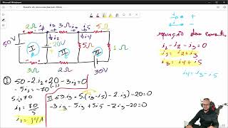 Correção Circuitos elétricos 3 malhas