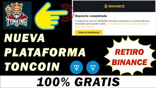 Gana TONCOIN 100% GRATIS: Prueba de PAGO | Directo a BINANCE  | 100% PAGANDO | #toncoin