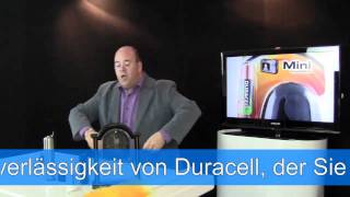 HHP Duracell mini Charger Deutsch Demostrations Video mit Produkt Moderator Rene Kogelman