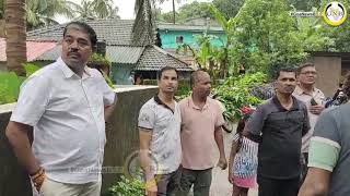 Major landslide at Cortalim damages house, no injuries reported. Fire brigade officials on site