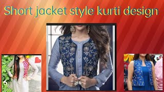 Short jacket style kurti design #jacket #kurti #trending #viral #subscribe #like #viralvideo #bts