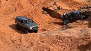 The chute Sand Hallow UT , jeep grand cherokee