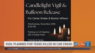 Vigil planned for 2 East Texas teens killed in weekend car crash