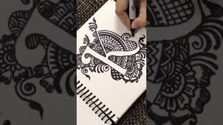 Letter Doodle Art | Inspired by Henna Designs | #Shorts | #YouTubeShorts