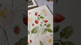 The most UNEXPECTED watercolor strawberries you’ve ever seen 🍓