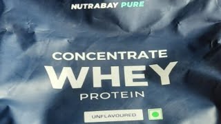 Nutrabay Whey concentrated protein Unflavoured 💪💪#trending#viral Plz subscribe and support