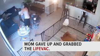 LifeVac - Security Cameras reveal how this mother saved her son's life using LifeVac