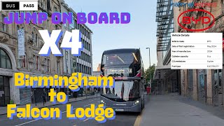 🚍 X4: Birmingham to Falcon Lodge | Scenic Electric Bus Ride | Zero Emissions Journey 🌱