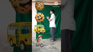 Rotating biscuit to cycle 🚲 bus 🚌 tractor 🚜 scooter vfx magic video| #shorts #viralshort #shortsfeed