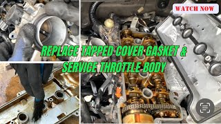 Replace Tapped cover gasket & throttle service. Ganti paking tutup klep