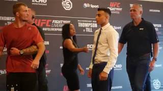 Jason Knight and Makwan Amirkhani get heated during face off