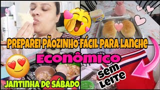 🔴"PÃOZINHO FÁCIL PARA LANCHE🍞 ECONÔMICO/PASSO A PASSO/ SEM LEITE /Jantinha de Sábado//vlog"