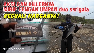 Dapat ikan tenggiri Mancing di Geo Park Ciletuh pakai umpan mirip Duo Ryuki 70S