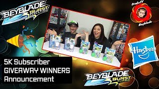 5k Subscriber Giveaway Beyblade Winners Announcement