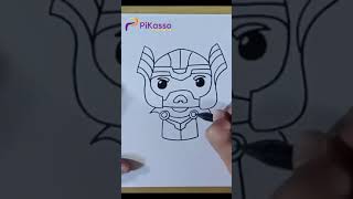 How to Draw Thor Easy in Less Than One Minutes