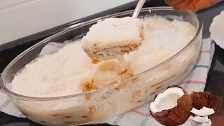 PAVÊ DE COCO| INCRÍVEL COMO É FÁCIL ESSA SOBREMESA ISOBREMESA DE VÓ I PAVÊ DE COCO CREMOSO