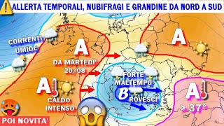 METEO: MANCA POCO ED INIZIA LA RINFRESCATA CON FORTE MALTEMPO SULL'ITALIA! ECCO DOVE E FINO A QUANDO