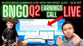 BNGO LIVESTREAM EARNINGS Q2 2021 with MR INVEST ALOT - bionano genomics, bngo stock, bngo news