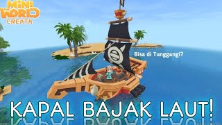 SIMPLE! Cara Menunggangi Kapal Bajak Laut - Mini world Creata | Mr Mini