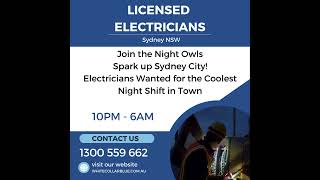 Electricians wanted for the coolest night shift in Sydney!