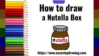 How to draw Nutella Box | easystepdrawing #nutella #easystepdrawing