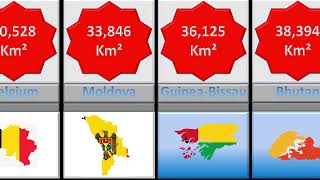 All 196 countries ranked by land area, from smallest to the biggest/Countries land areas comparisons