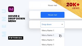 Hover Drop Down Menu in Adobe XD Animation Tutorial - Simple and Effective