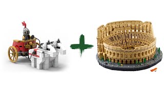 LEGO The Chariot Promotional Set next to the LEGO Roman Colosseum! ! Sets 5006293 & 10276