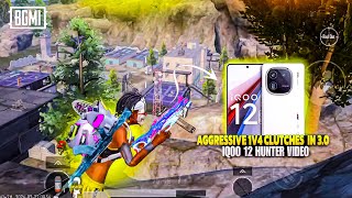 AGGRESSIVE 1V4 CLUTCHES  IN 3.0💥IQOO 12 SMOOTH + 90FPS PUBG / BGMI TEST 2024⚡5 FINGER GAMEPLAY