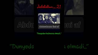 Biz esa uqadar dunyoga berildikkiy,...//@Jalolidtun_21