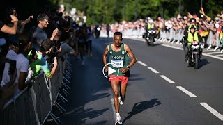 Tamirat Tola wins Men's Marathon Olympics Paris 2024 for Ethiopia Gold beating Bashir Abdi Silver