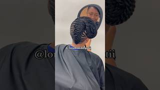 Cornrows with Two Strand Twist | Natural Hair Updo | All Done | #twiststyles #twostrandtwist