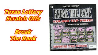 Texas Lottery Scratch Off $2 Break The Bank 5 Tickets Did I Win?