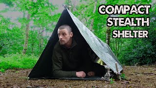 How To Make A Compact A-Frame Stealth Shelter. (With A Cheap Tarp)