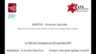 #8 ADDITIO : Formule Calculée