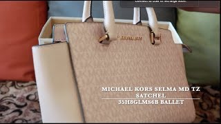 MICHAEL KORS SELMA MD TZ SATCHEL IN BALLET REVIEW | 35H8GLMS6B | AN KLEH REVIEWS