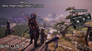 RTX 3070 - Ghost Of Tsushima Benchmark - 1440p - All Preset Settings