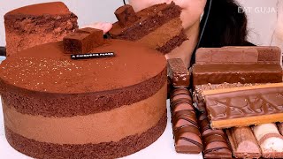 ASMR🍫🎂투썸 신상 파베초콜릿케이크 초코과자덜~ 디저트 먹방 Chocolate Cake Dessert Mukbang